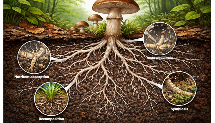 Что такое мицелий грибов: устройство и функции подземной сети