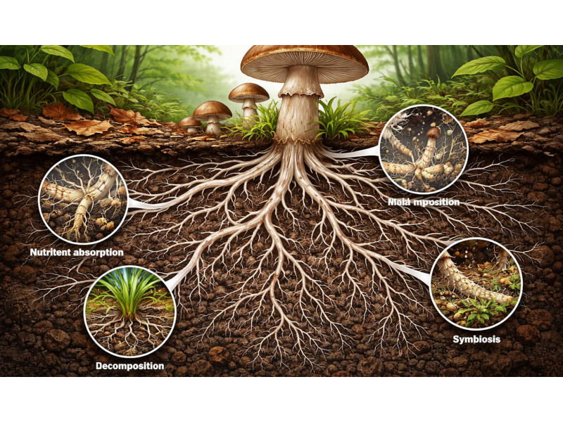 Що таке міцелій грибів: будова та функції підземної мережі