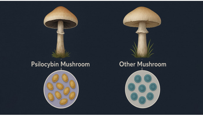 Чим спори псилоцибінових грибів відрізняються від спор інших грибів