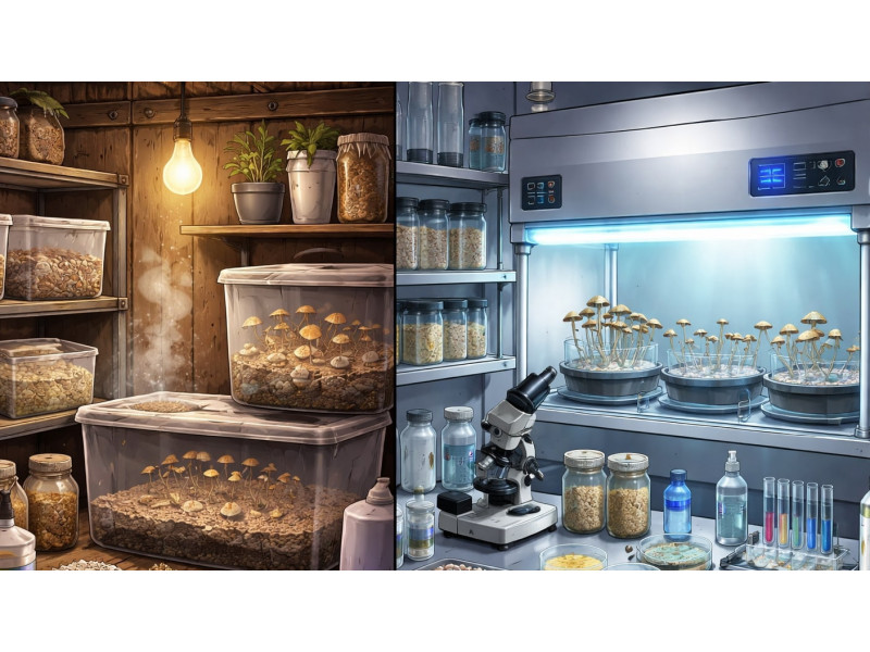 Порівняння аматорських та лабораторних методів гровінгу псилоцибінових грибів