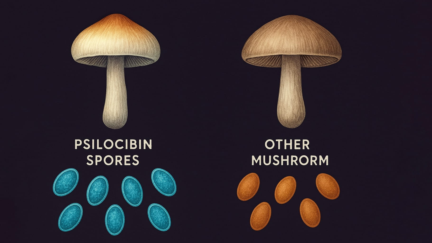 спори псилоцибінових грибів
