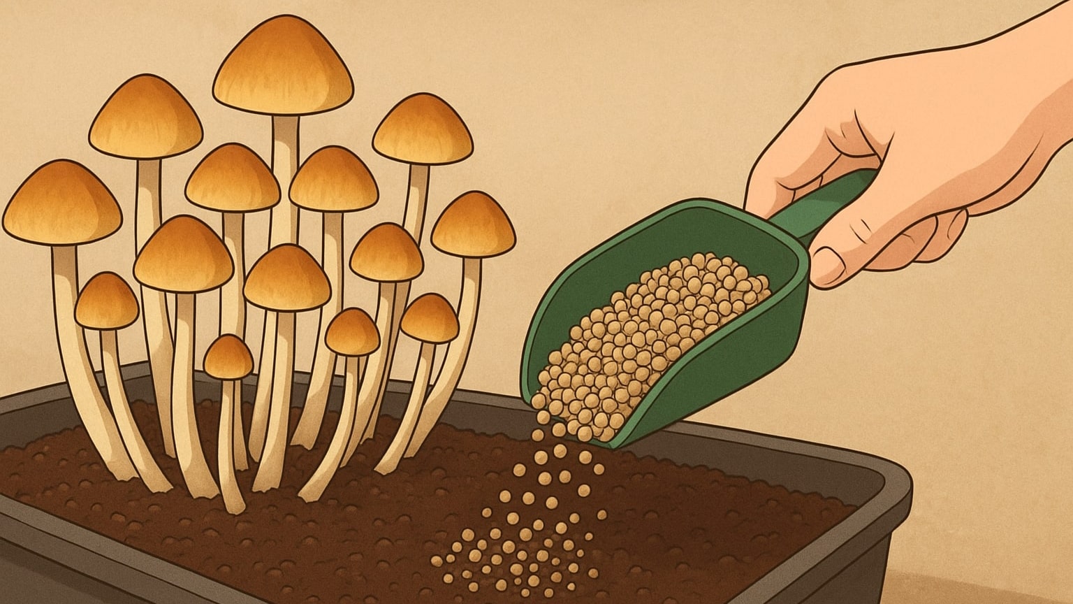 чарівні гриби подкормка псилоцибиновых грибов