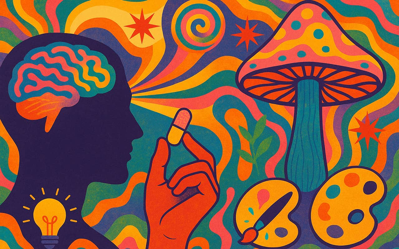 Psilocybin and other psychedelics enhance creative thinking