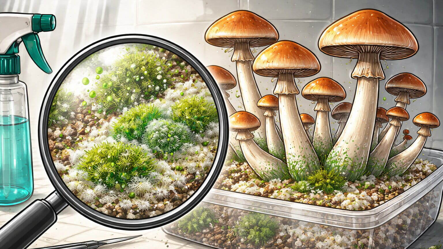 спори псилоцибінових грибів